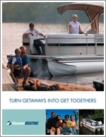 Discover Boating Pontoon Poster